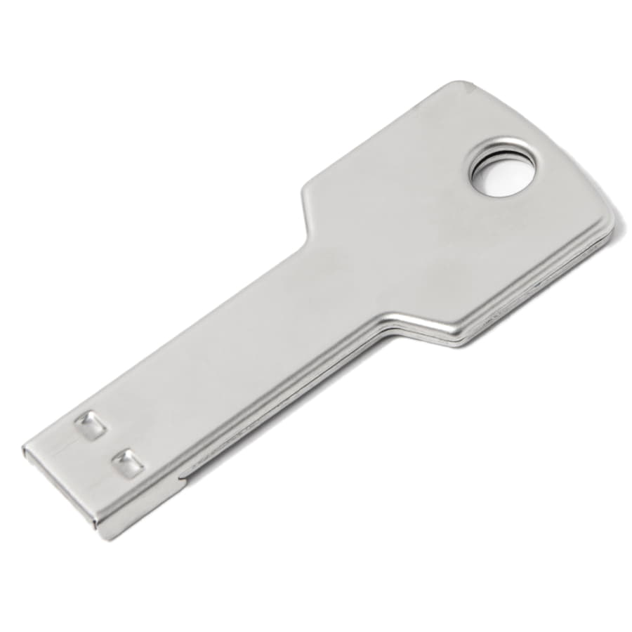 USB flash-карта KEY (16Гб), серебристая, 5,7х2,4х0,3 см, металл, серебристый-1