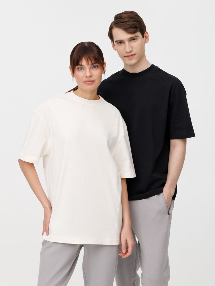 Футболка оверсайз унисекс Sideline, молочно-белая-7