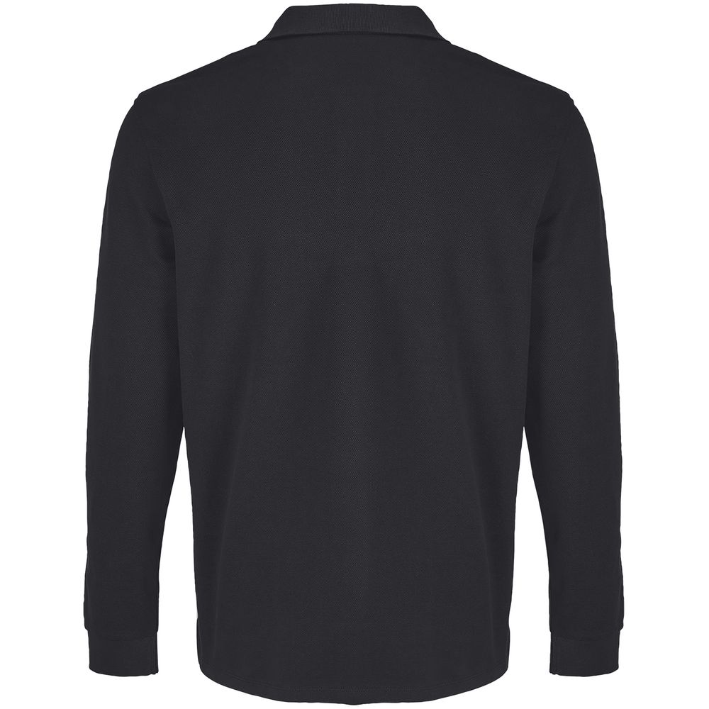 Рубашка поло унисекс с длинным рукавом Pacific LSL, черная-2