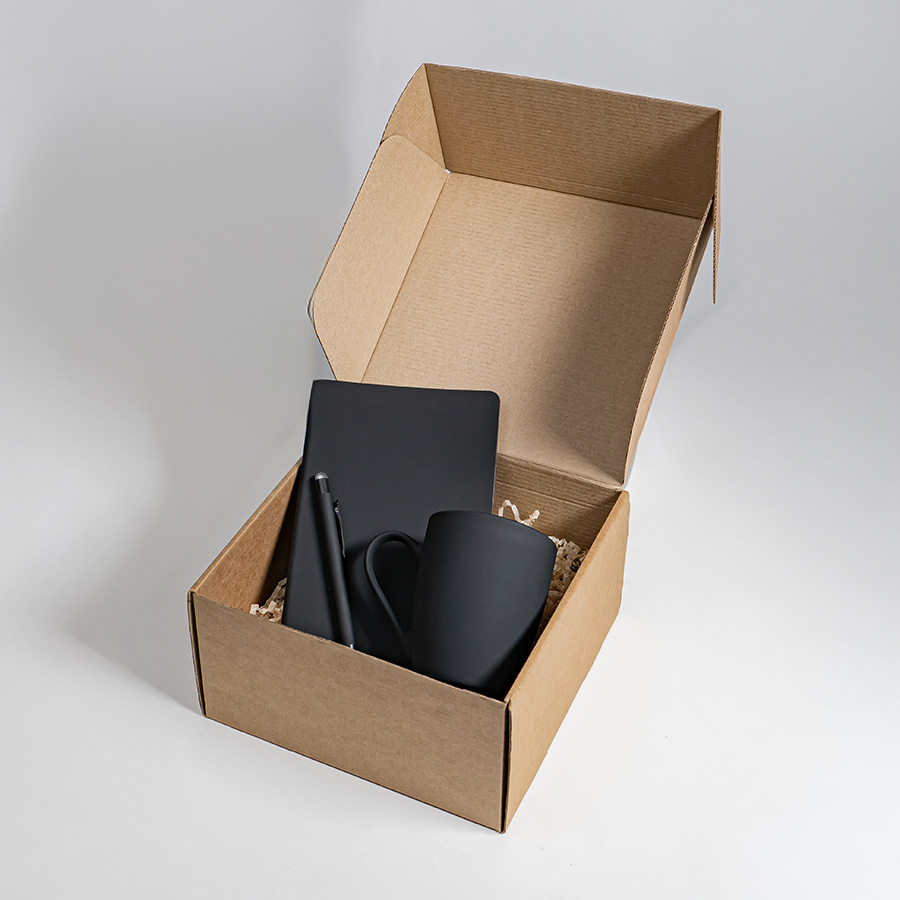 Набор подарочный ARISTOCRATIC: ежедневник, ручка, кружка; черный/серебро, черный, серебристый-4