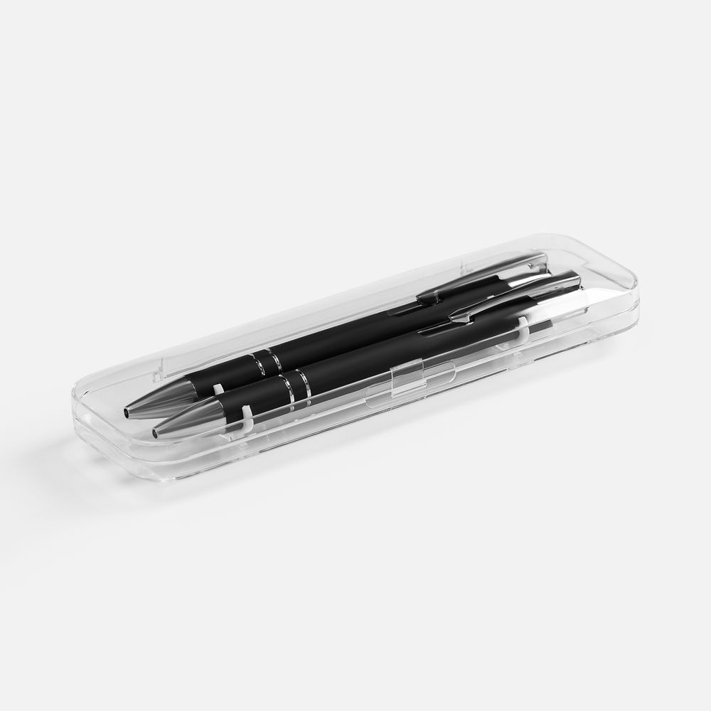 Набор из 2 ручек Keskus Soft Touch, черный-1