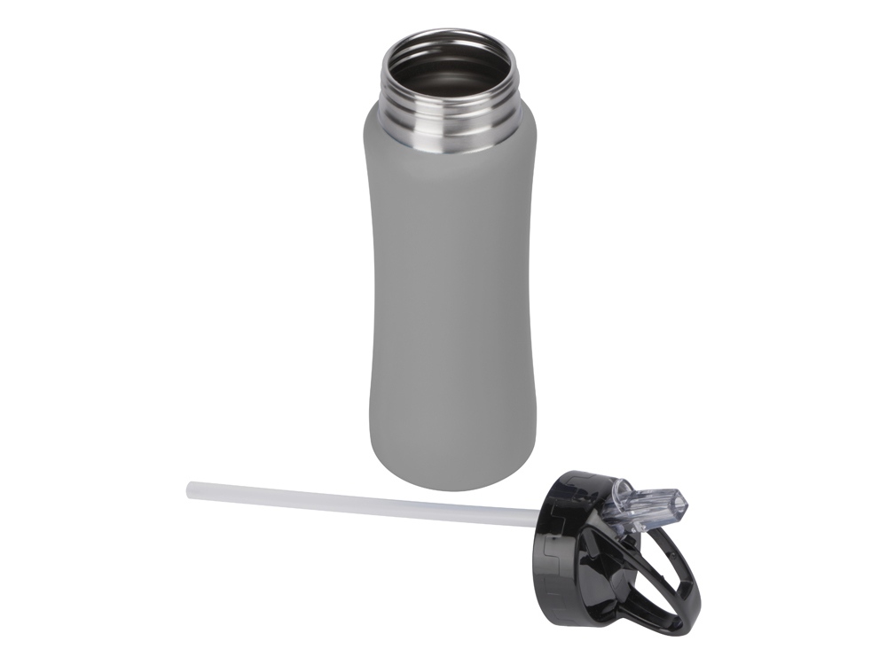 Бутылка для воды Bottle C1, сталь, soft touch, 600 мл, серый-1
