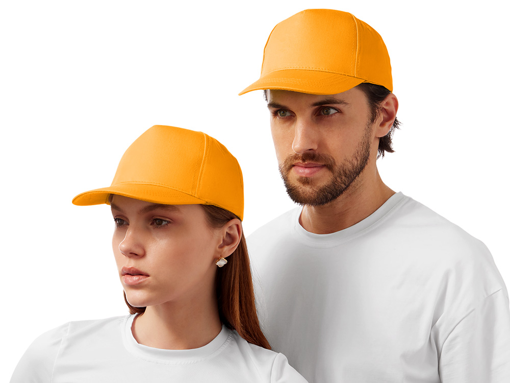 Бейсболка Мемфис 230 5-панельная, оранжевая-0