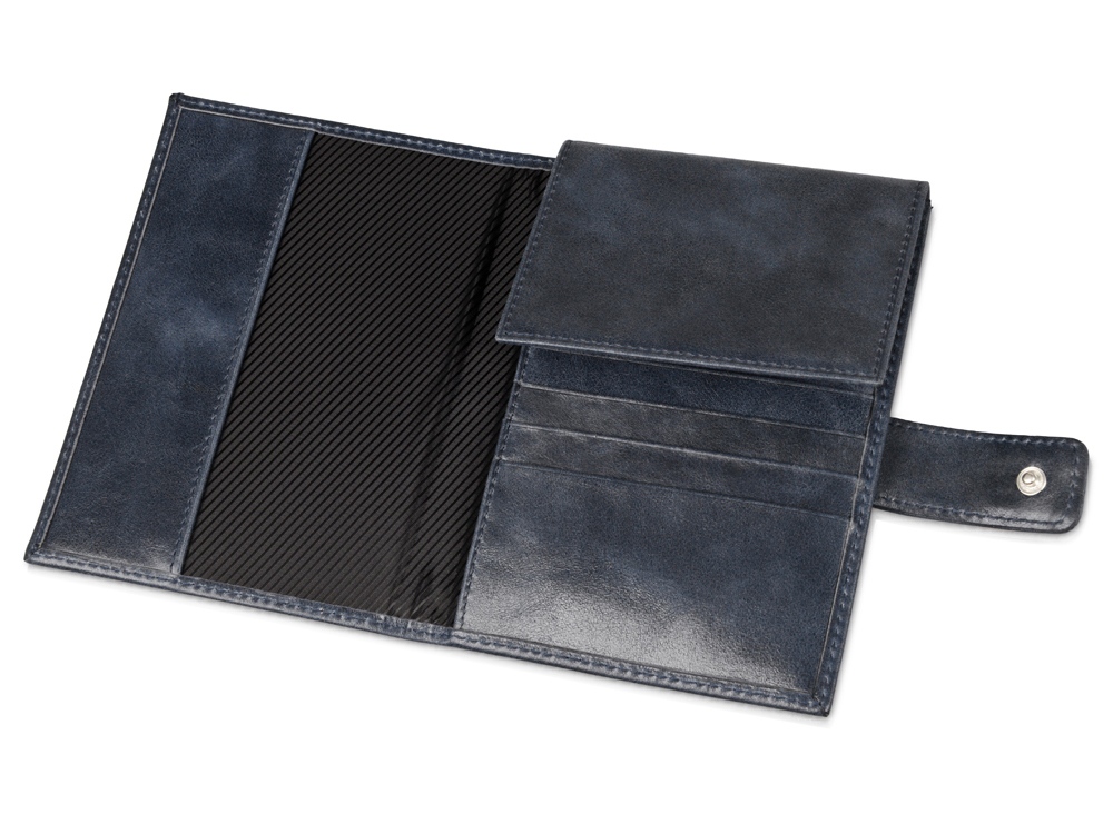 Бумажник путешественника Druid с отделением для паспорта, темно-синий-1