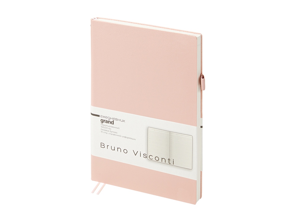 Ежедневник недатированный А5 Grand, пудровый-0