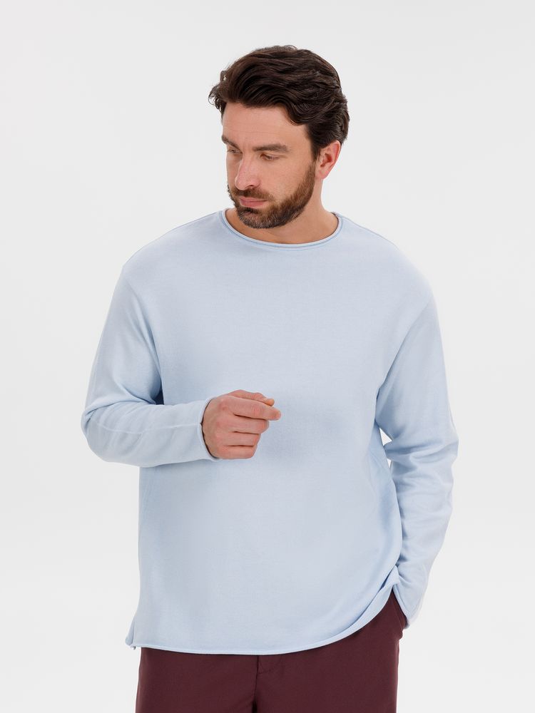 Лонгслив унисекс Siluetti Fuori, светло-голубой-4