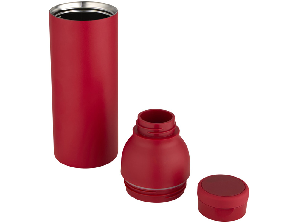 Illuminate бутылка-термос для воды с двойными стенками объемом 650 мл из переработанной нержавеющей стали, сертифицированной по стандарту RCS - Красный-3