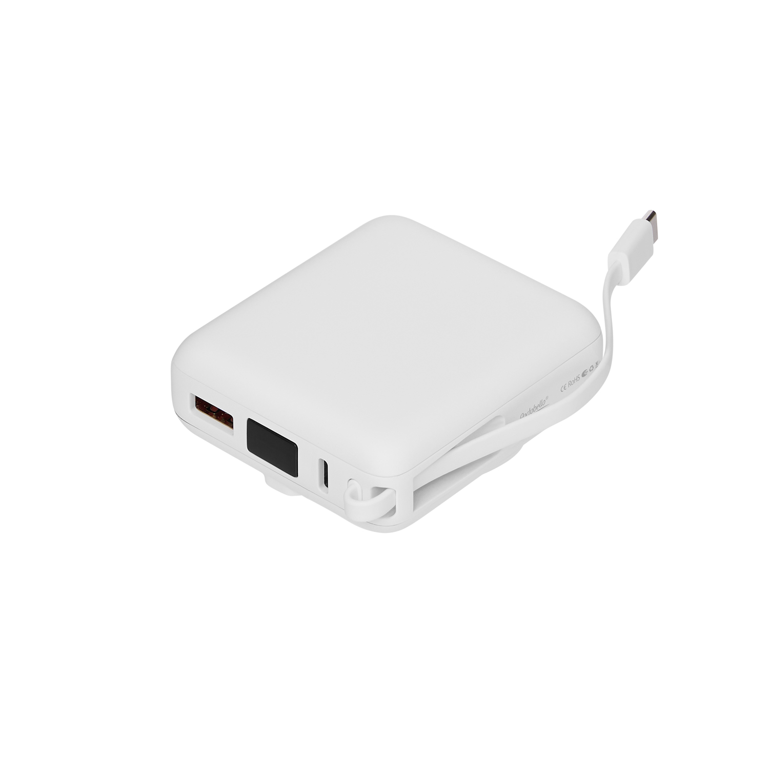 Внешний аккумулятор с подсветкой Ritter PD 10000mAh с функцией беспроводной зарядки 15W, белый-2