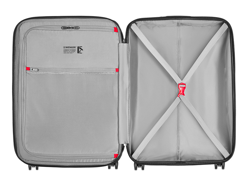 Чемодан WENGER Prymo, чёрный, средний, 45х65х26 см, 59 л, ABS+PC-5