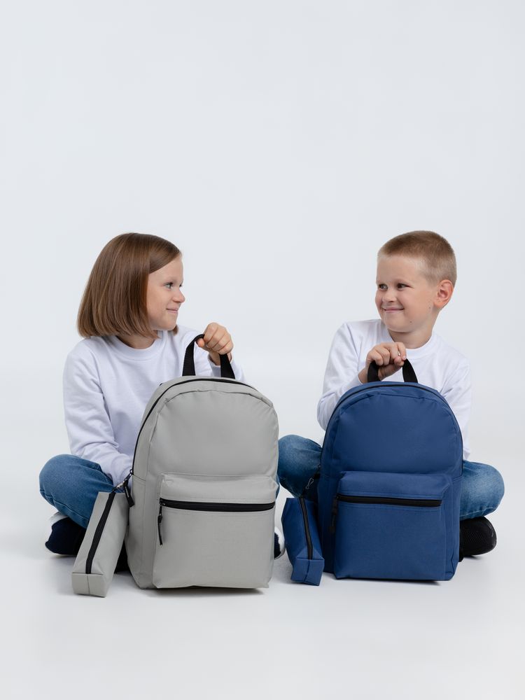 Детский рюкзак Base Kids с пеналом, темно-синий-4