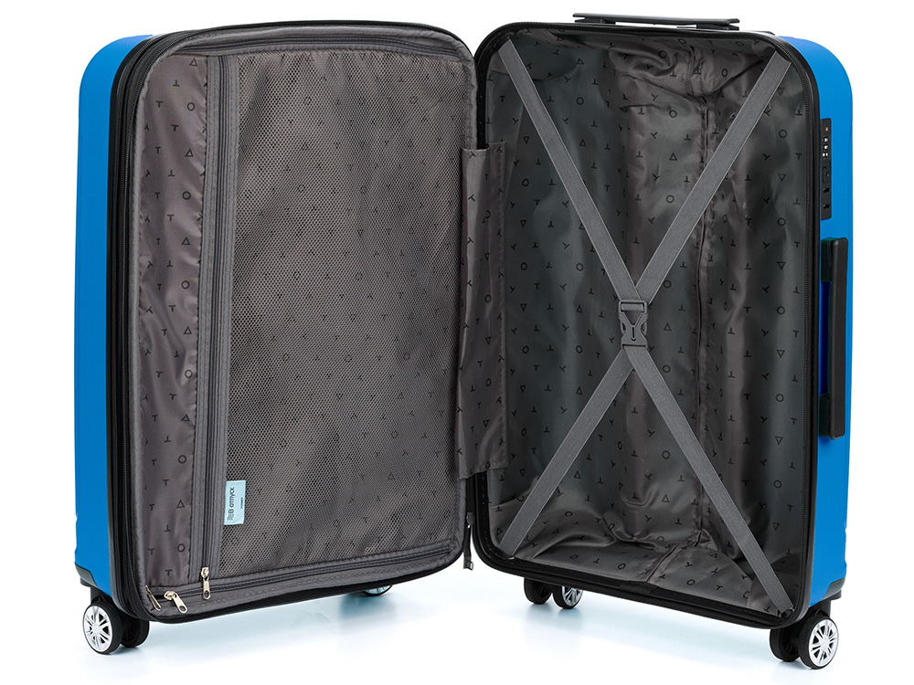 Чемодан TORBER В Отпуск, ярко-синий, полипропилен, 65,5 х 43,5 х 26 см, 62 л-2