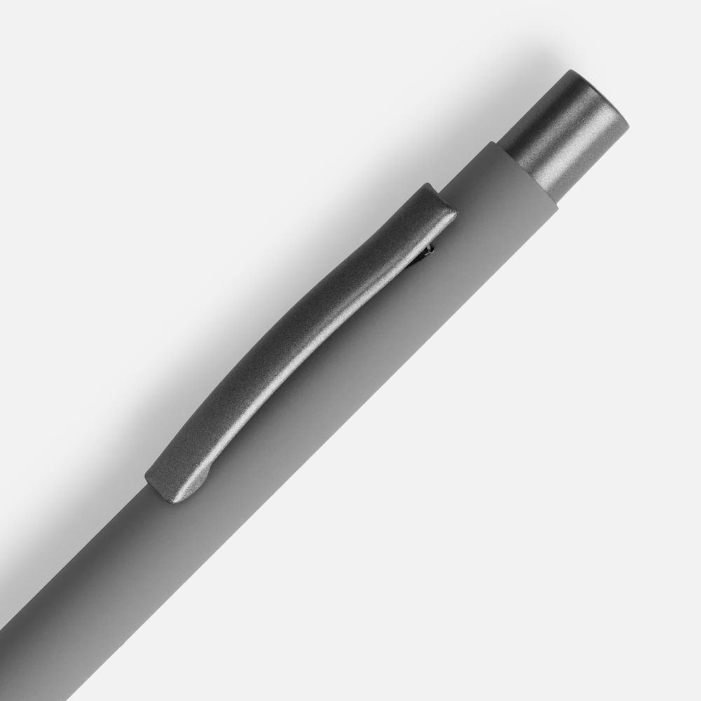 Ручка шариковая Atento Soft Touch, серая-2