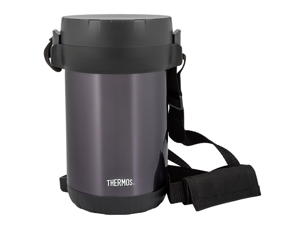 Термос из нерж.стали с пластиковыми контейнерами и ложкой тм THERMOS JBG-1800 Food Jar 1.8L, серый-0