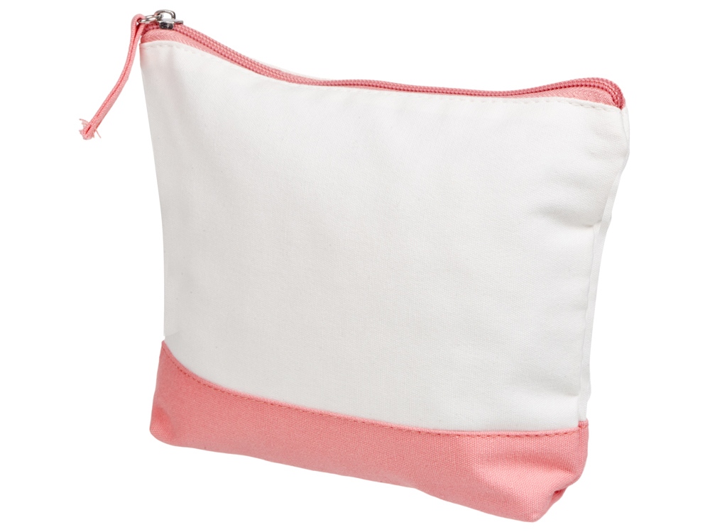 Косметичка хлопковая Cotton, белый/пыльно-розовый-1