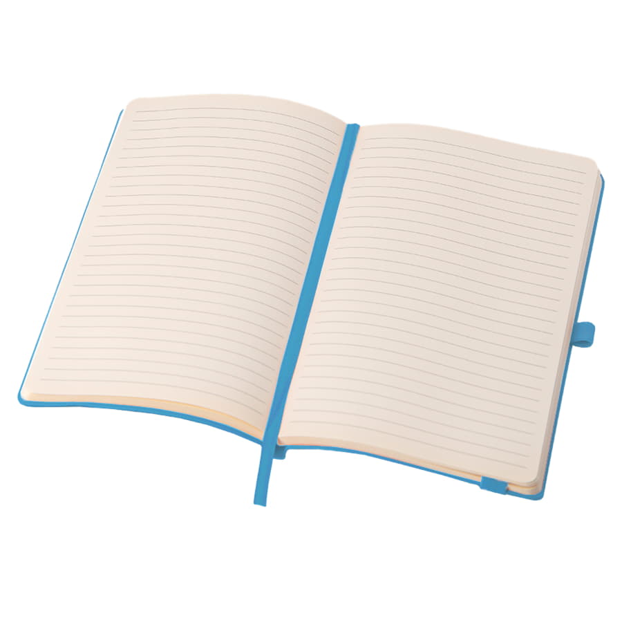 Бизнес-блокнот GRACY на резинке, формат А5, в линейку, лазурный-5