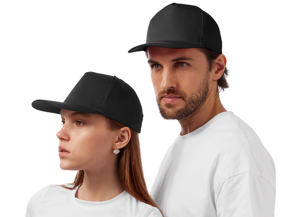 Бейсболка Mix 5-ти панельная 180 гр, черный-0