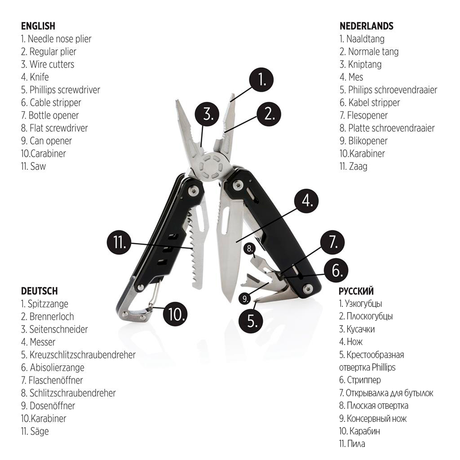 Мультитул с карабином-8