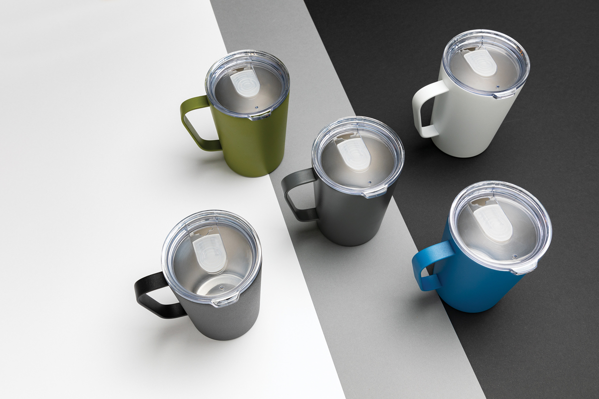 Термокружка из переработанной нержавеющей стали с ручкой (стандарт RCS), 420 мл-5