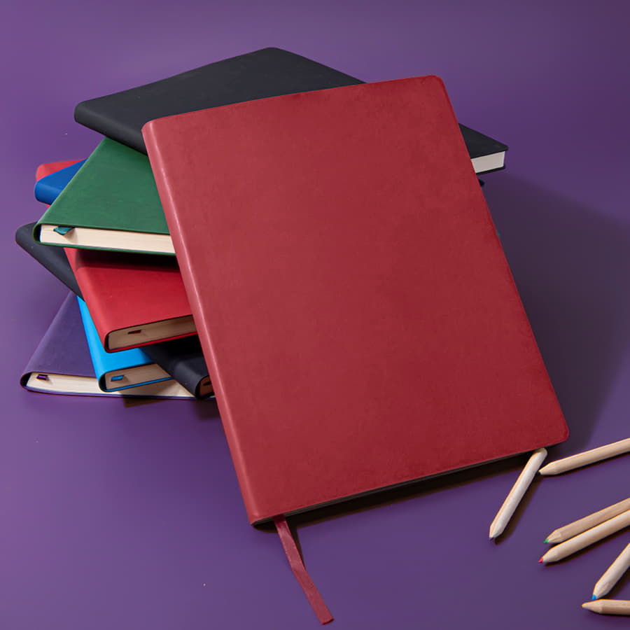 Бизнес-блокнот BIGGY, B5 формат, серый, серый форзац, мягкая обложка, в клетку, серый-6