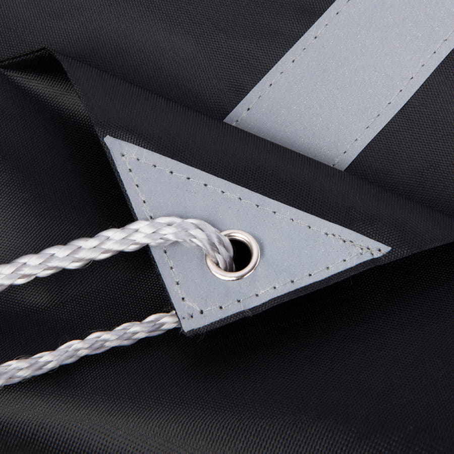 Рюкзак мешок RAY со светоотражающей полосой, черный-4