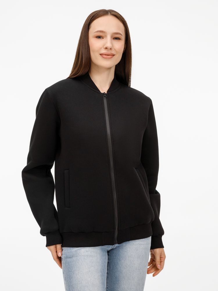 Бомбер унисекс Estado, черный-0