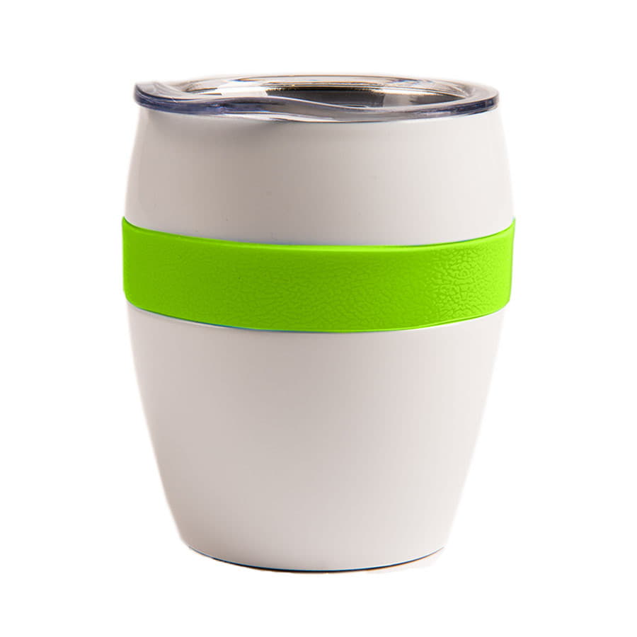 Термокружка LINE, белый, зеленое яблоко-5