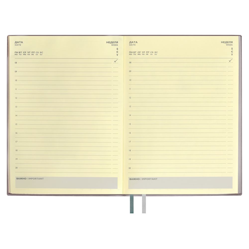 Ежедневник Avila, недатированный, серый-4