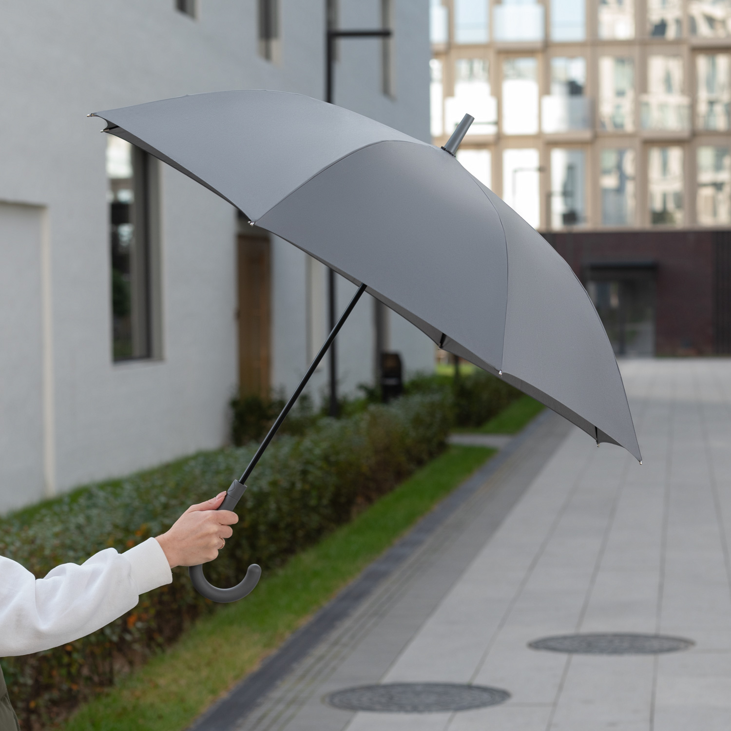 Зонт-трость Фантом (Phantom), серый-12