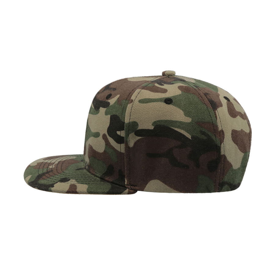 Бейсболка SNAP BACK, 6 клиньев, пластиковая застежка, зеленый камуфляж-3