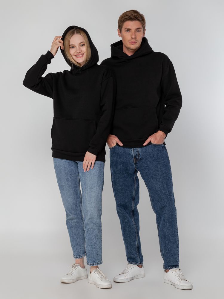 Худи унисекс оверсайз Full Swing, черное-5