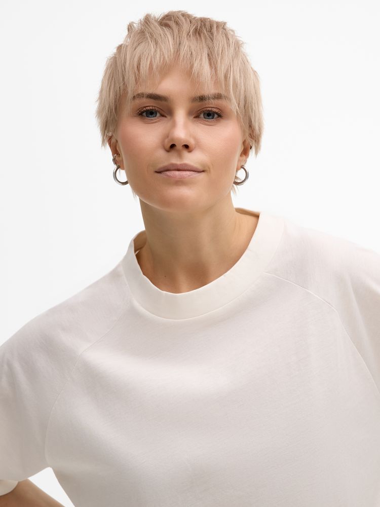 Футболка унисекс оверсайз T2, молочно-белая-4