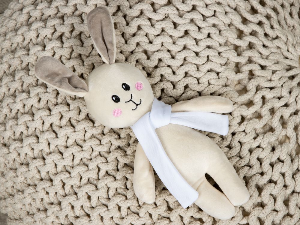 Мягкая игрушка Beastie Toys, заяц с белым шарфом-8