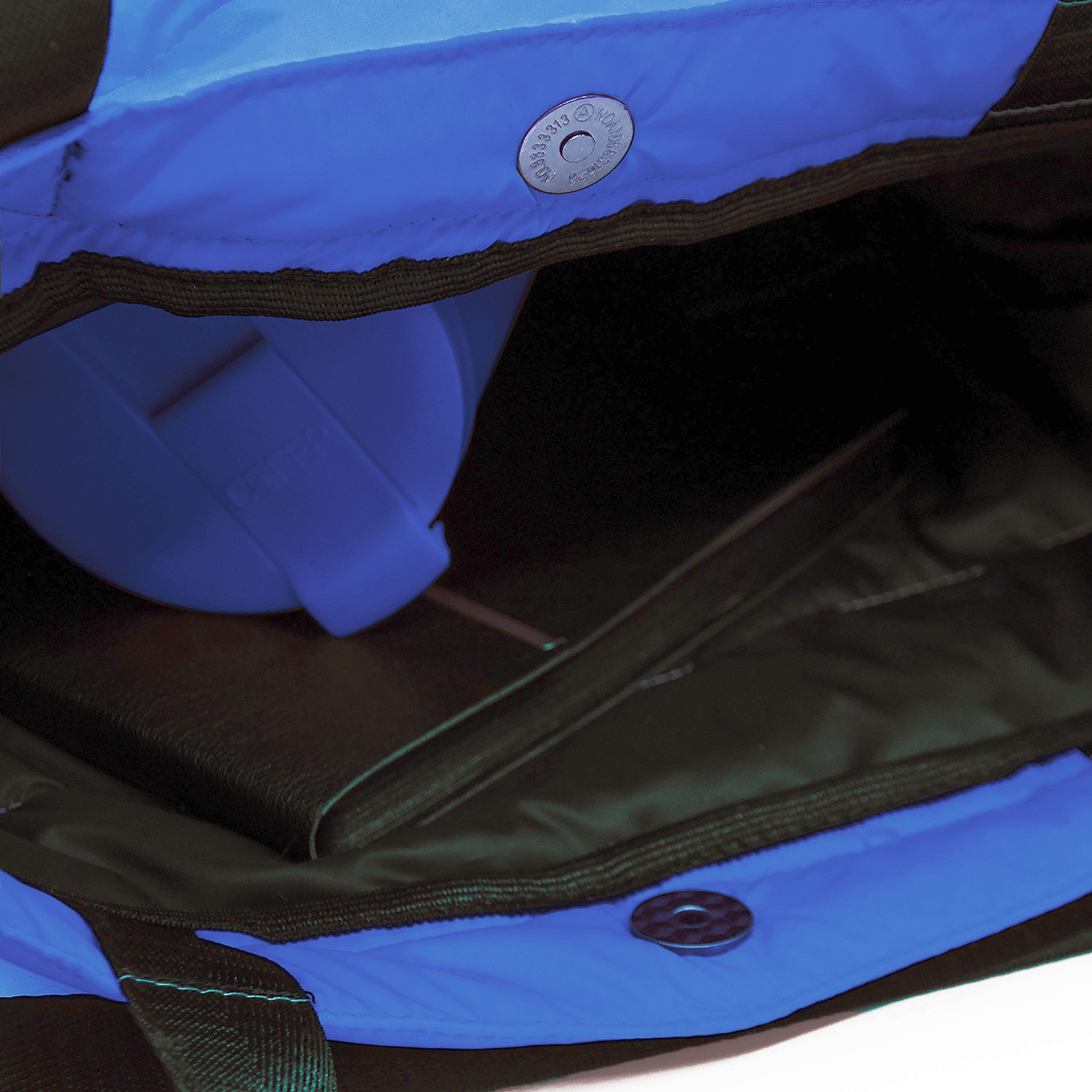 Шоппер Superbag Bubble, с кнопкой (голубой с черным)-7