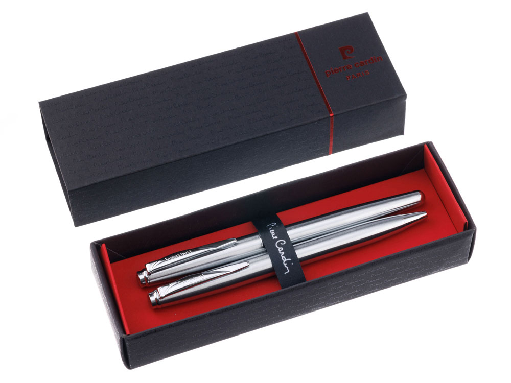 Набор Pierre Cardin PEN&PEN: ручка шариковая + роллер. Цвет - стальной. Упаковка Е.-1