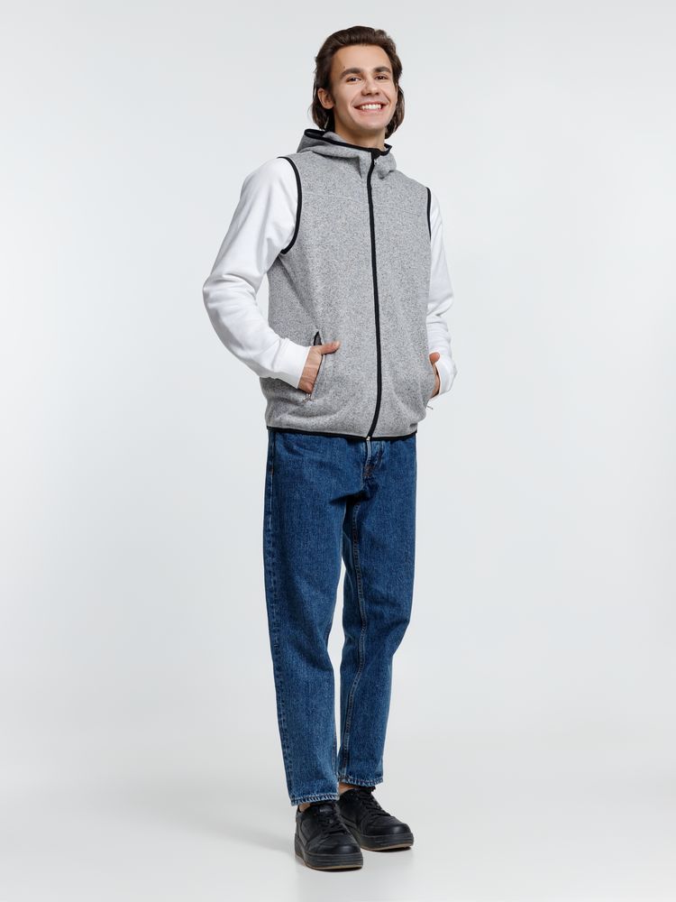 Жилет с капюшоном унисекс Gotland, серый-7