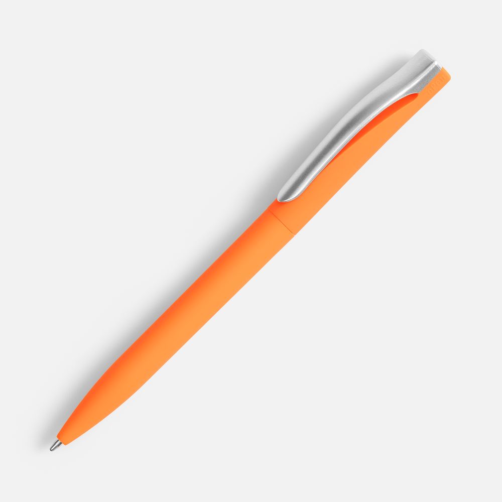 Ручка шариковая Pin Soft Touch, оранжевая-0