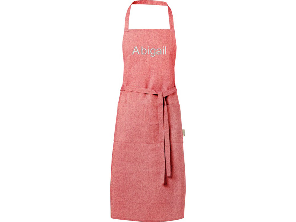 Pheebs 200 g/m2 recycled cotton apron, красный яркий-4