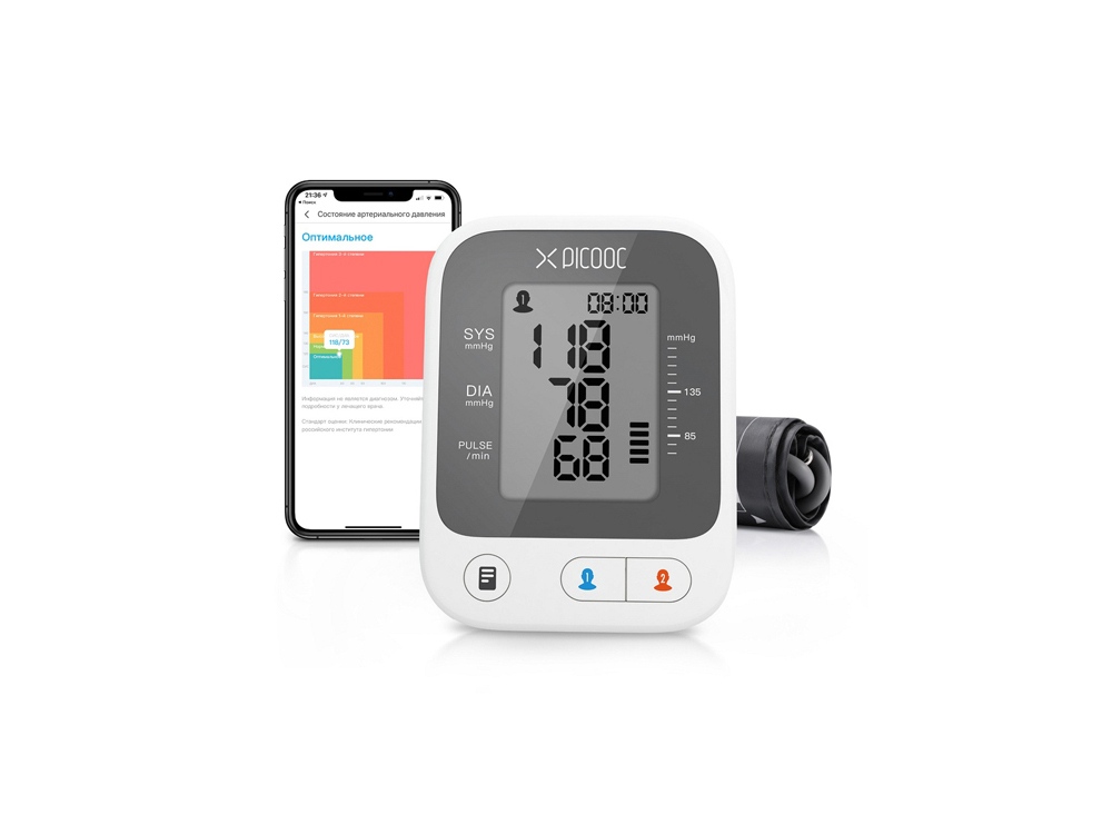 Умный монитор артериального давления Picooc X1 Pro, белый-0