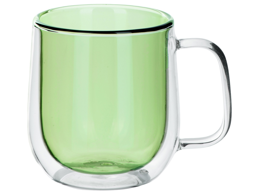 Цветная кружка Ubud с двойными стенками, зеленый-1