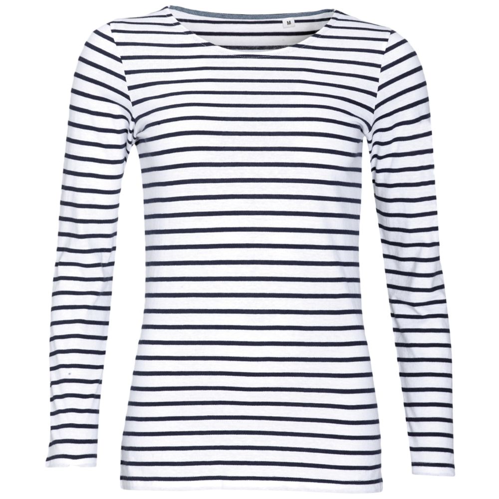 Футболка женская Marine Women, белая с темно-синим-1