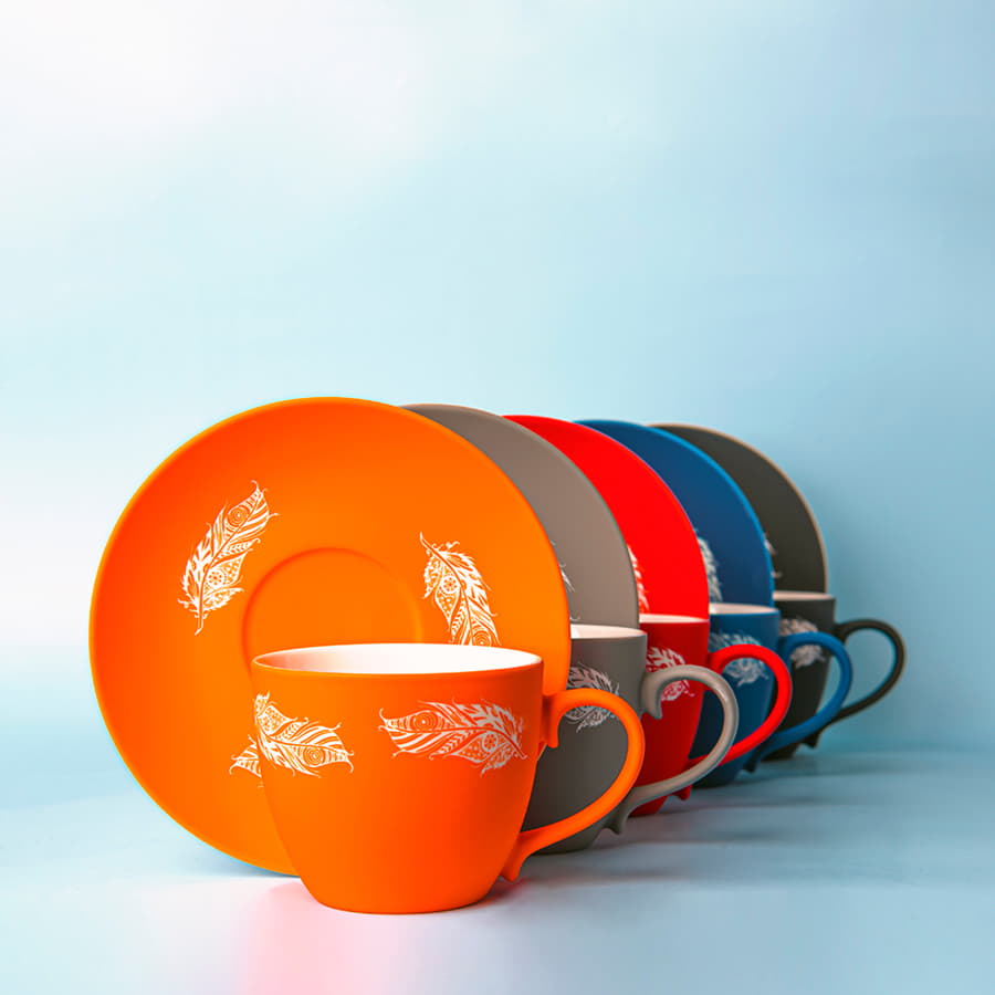 Чайная пара TENDER с прорезиненным покрытием, черный-13