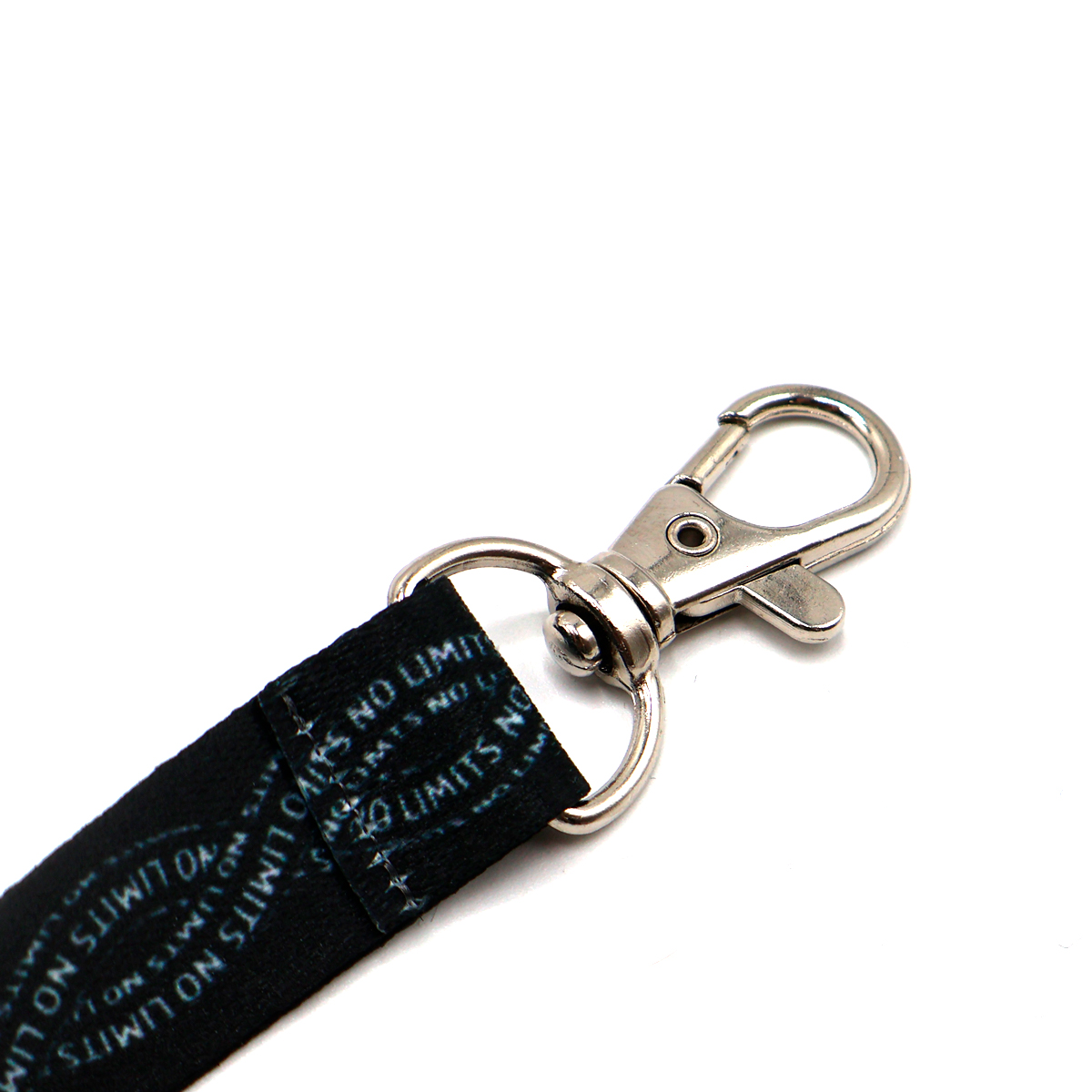 Ланъярд полноцветный Флоу с карабином, Чёрный-1