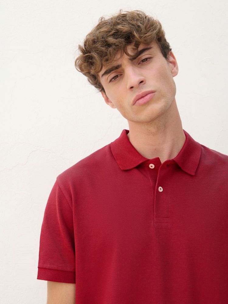 Рубашка поло унисекс Pacific, красная (бургунди)-2
