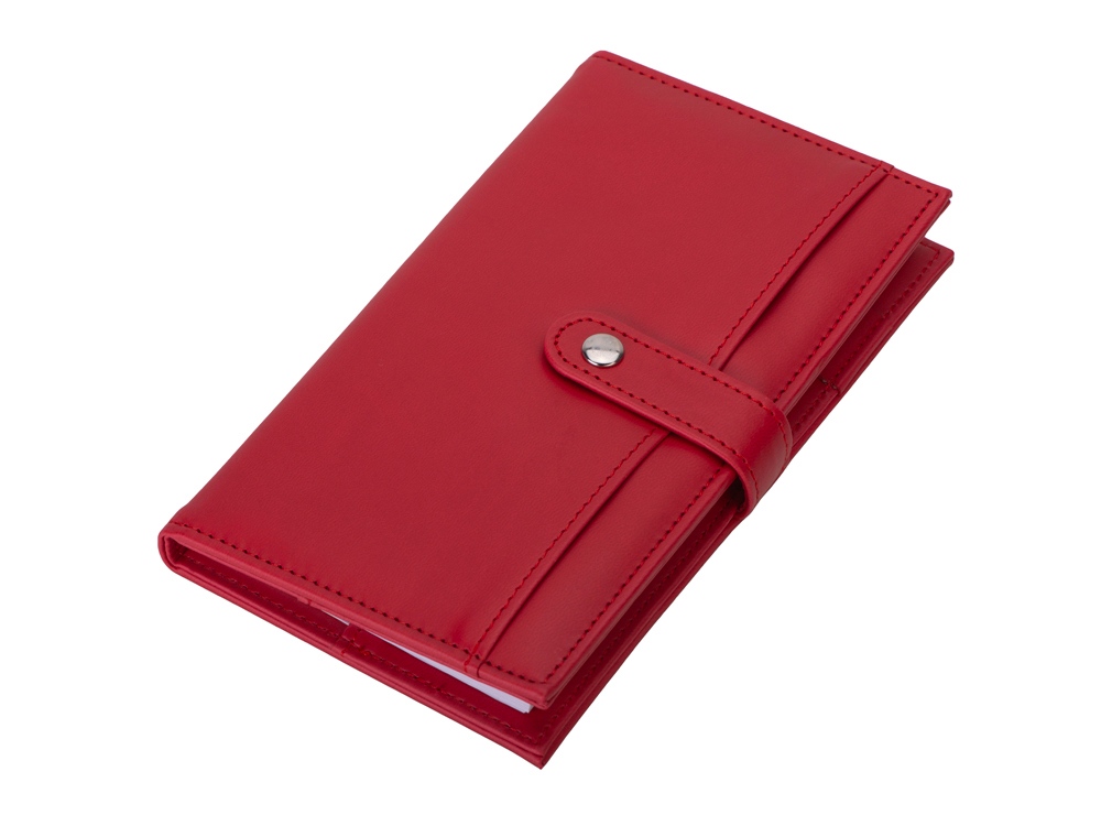 Блокнот-кошелек с сменным блоком А6 Wall Street, 64 листа, красный-1