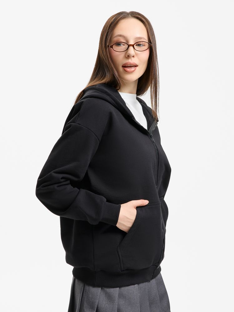 Толстовка унисекс оверсайз Sartoro, черная-3