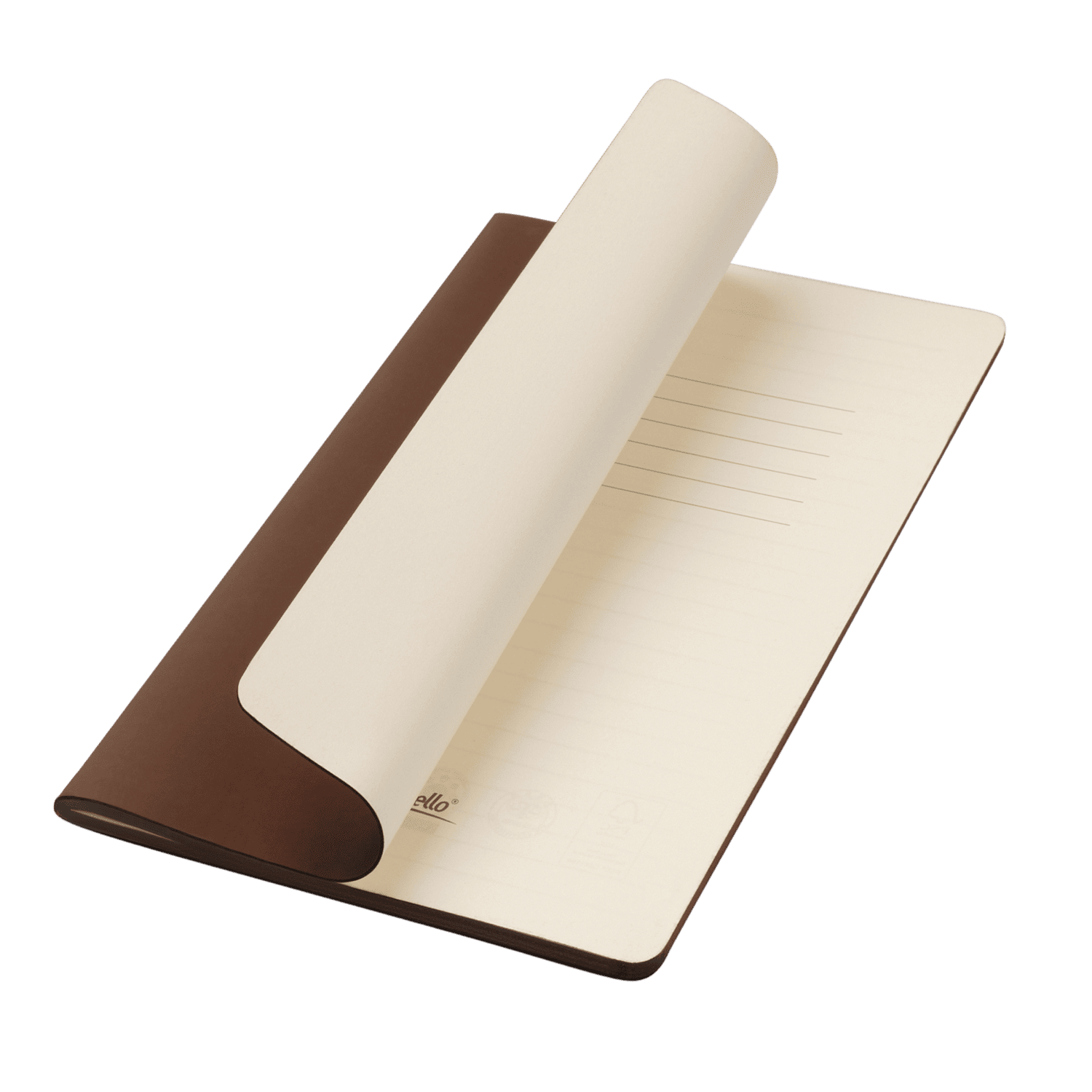 Блокнот Alpha slim, коричневый-0