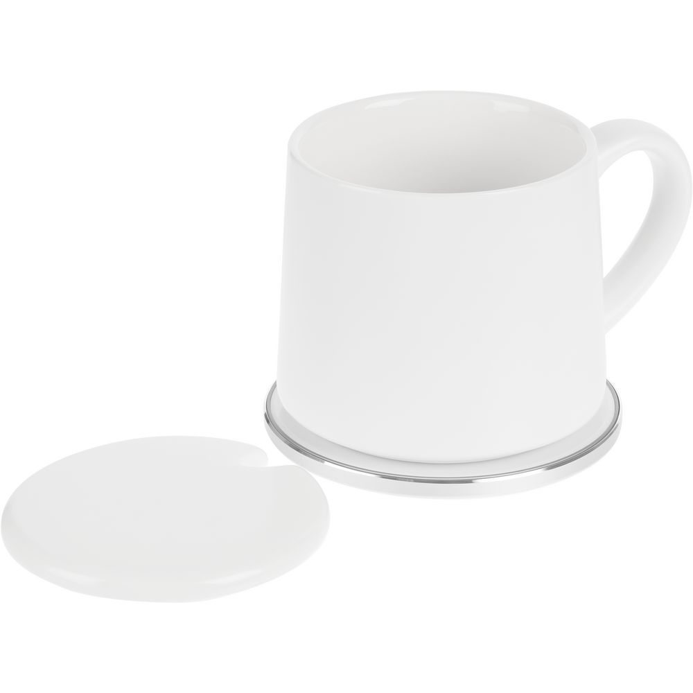 Кружка с подогревом и беспроводной зарядкой dualBase ver. 2.0 Matt, белая-2