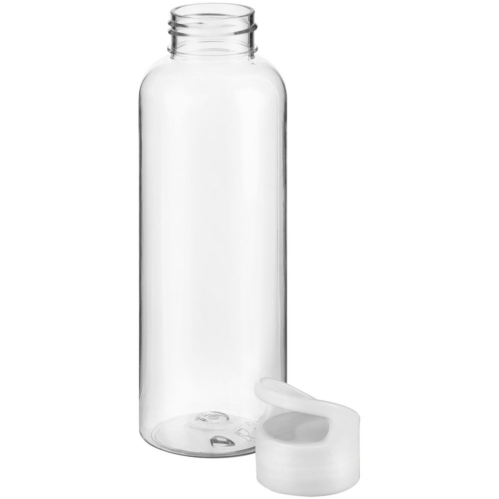 Бутылка для воды Plaske, прозрачная с белой крышкой-2