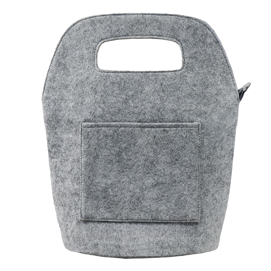 Термосумка "FELTY", 34 x 22 x 15 см, фетр, серый меланж-0