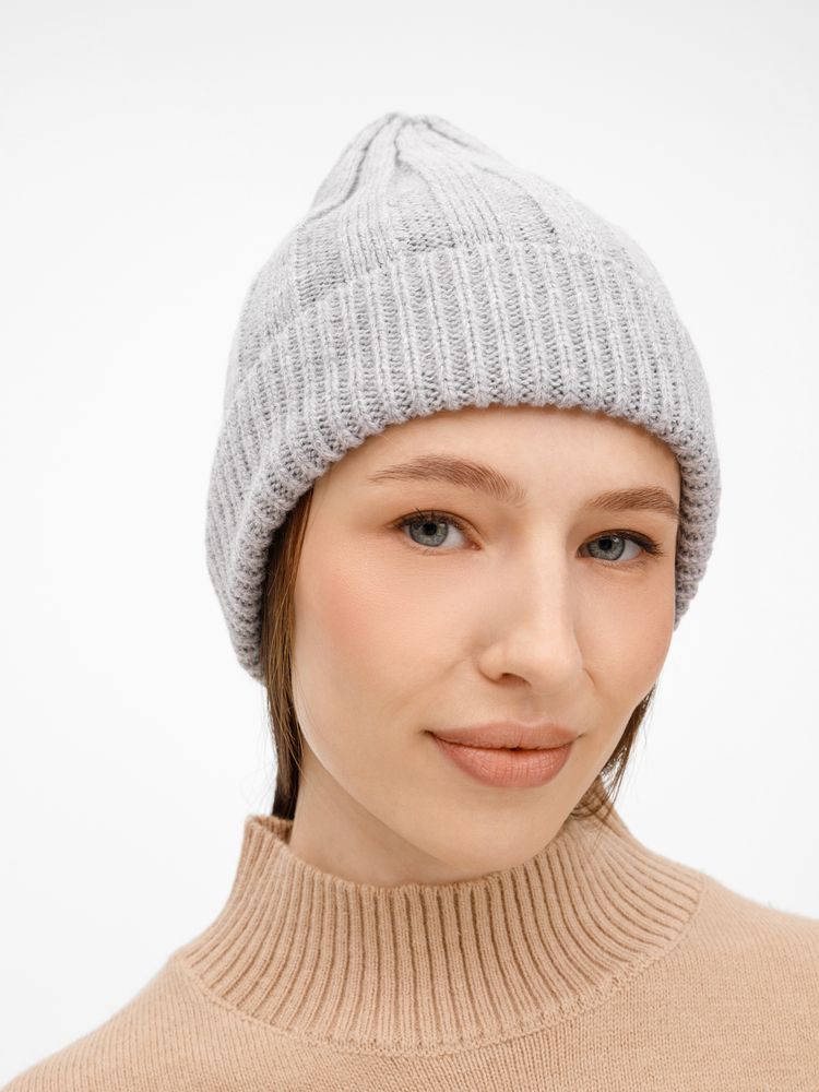 Шапка Bellish, светло-серый меланж-2